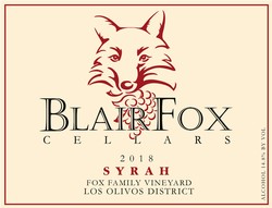 2018 Syrah, Fox Family Vineyard
