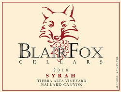 2018 Syrah, Tierra Alta Vineyard