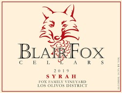 2019 Syrah, Fox Family Vineyard