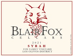 2021 Syrah, Fox Family Vineyard