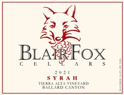 2021 Syrah, Tierra Alta Vyd