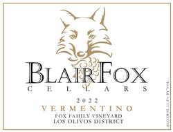 2022 Vermentino, Fox Family Vineyard