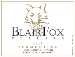 2023 Vermentino, Fox Family Vineyard